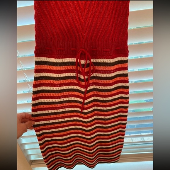 *NWT* Candie’s Red Crochet Woven Mini Dress - Picture 5 of 12
